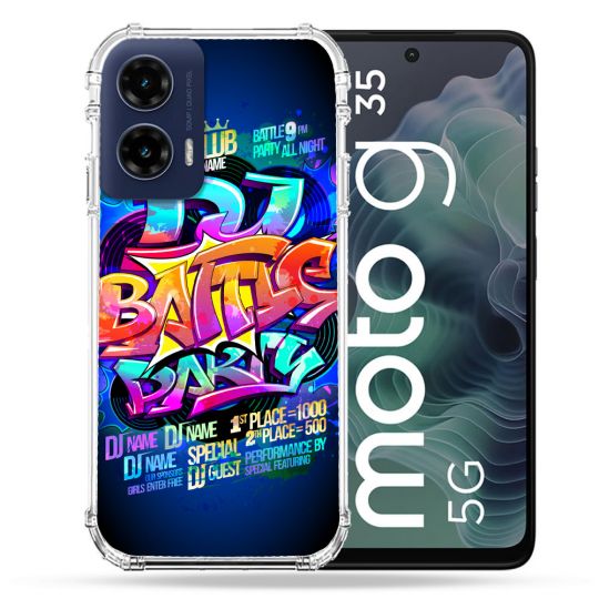 Coque Renforcée Pour Motorola G35 5G Street Art Rap