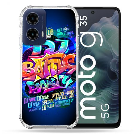 Coque Renforcée Pour Motorola G35 5G Street Art Rap