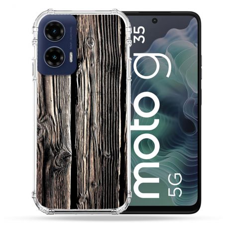 Coque Renforcée Pour Motorola G35 5G Texture Bois
