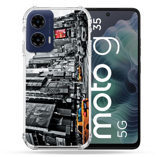 Coque Renforcée Pour Motorola G35 5G Voyage Amerique USA New York Taxi