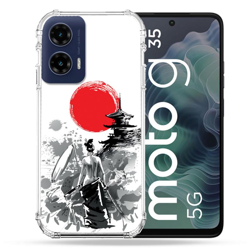 Coque Renforcée Pour Motorola G35 5G Voyage Japon Femme