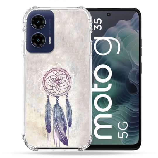 Coque Renforcée Pour Motorola G35 5G Zen Attrape Reve Blanc
