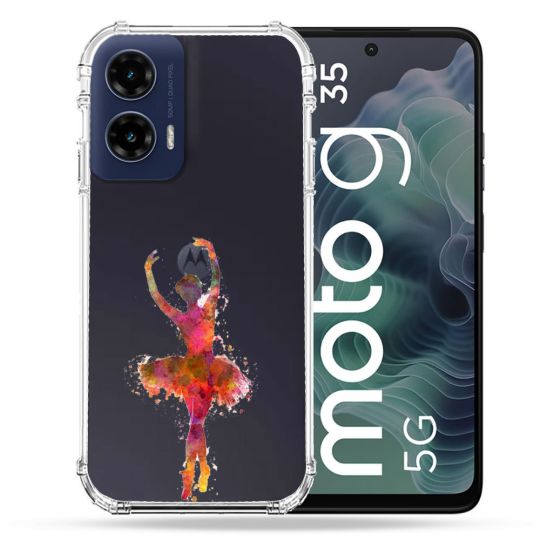 Coque Renforcée Transparente Pour Motorola G35 5G Danseuse etoile