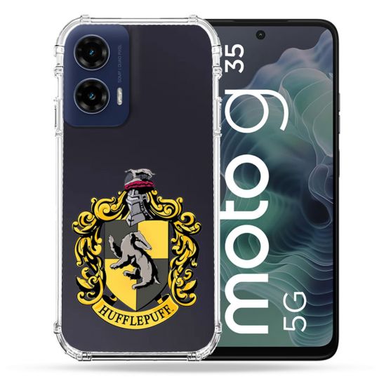 Coque Renforcée Transparente Pour Motorola G35 5G Harry Potter Hufflepuff