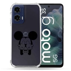 Coque Renforcée Transparente Pour Motorola G35 5G Mickey doigt