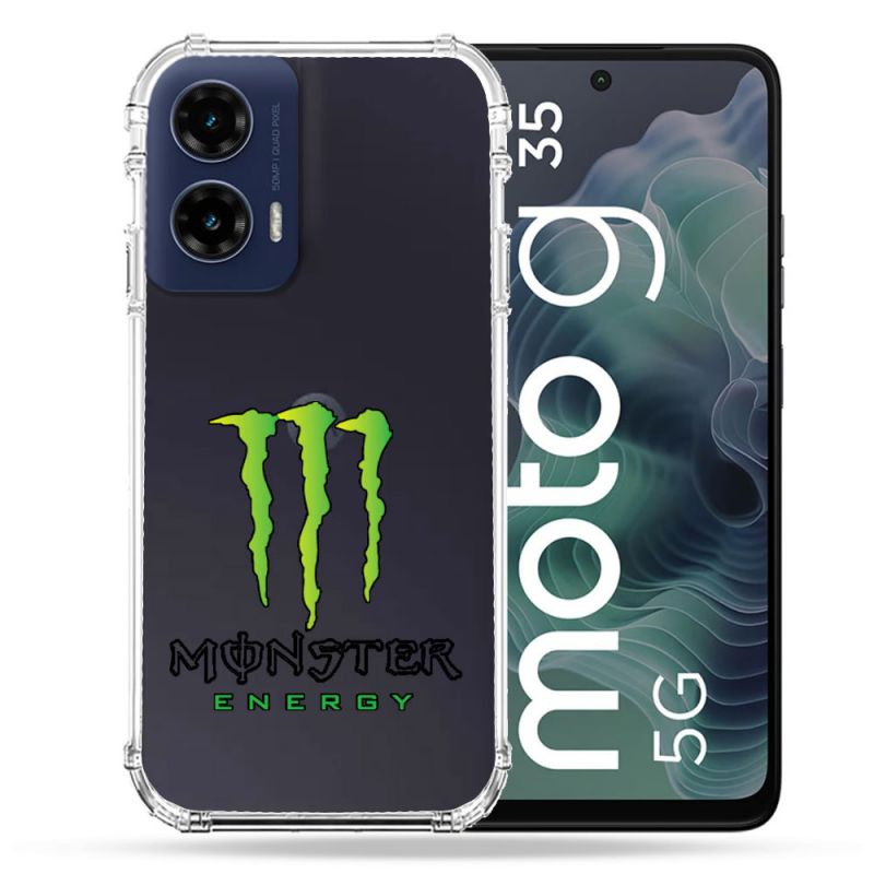 Coque Renforcée Transparente Pour Motorola G35 5G Monster Energy