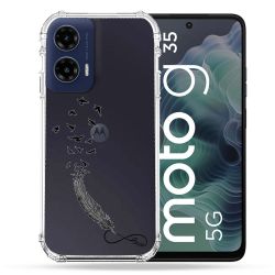 Coque Renforcée Transparente Pour Motorola G35 5G Plume Infini