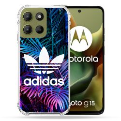 Coque Renforcée Pour Motorola G15 Adidas Palmier