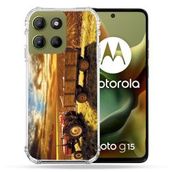 Coque Renforcée Pour Motorola G15 Agriculture Tracteur Color