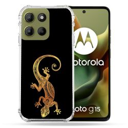 Coque Renforcée Pour Motorola G15 Animal Lezard Noir