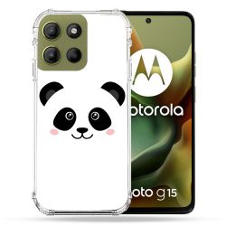 Coque Renforcée Pour Motorola G15 Animal Panda Blanc
