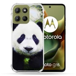 Coque Renforcée Pour Motorola G15 Animal Panda Color