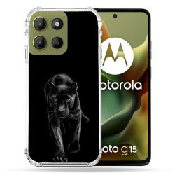 Coque Renforcée Pour Motorola G15 Animal Panthère Noire