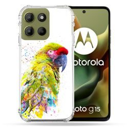 Coque Renforcée Pour Motorola G15 Animal Perroquet Jaune