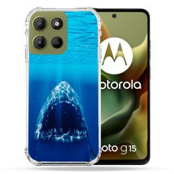 Coque Renforcée Pour Motorola G15 Animal Requin Dent