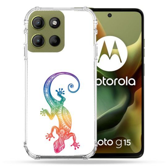 Coque Renforcée Pour Motorola G15 Animal Salamandre Color