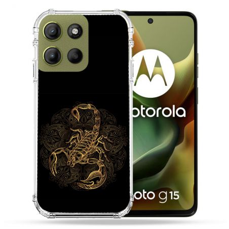 Coque Renforcée Pour Motorola G15 Animal Scorpion Fresque