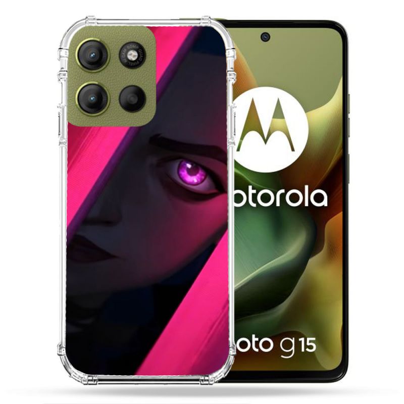 Coque Renforcée Pour Motorola G15 Arcane Jinx Rose