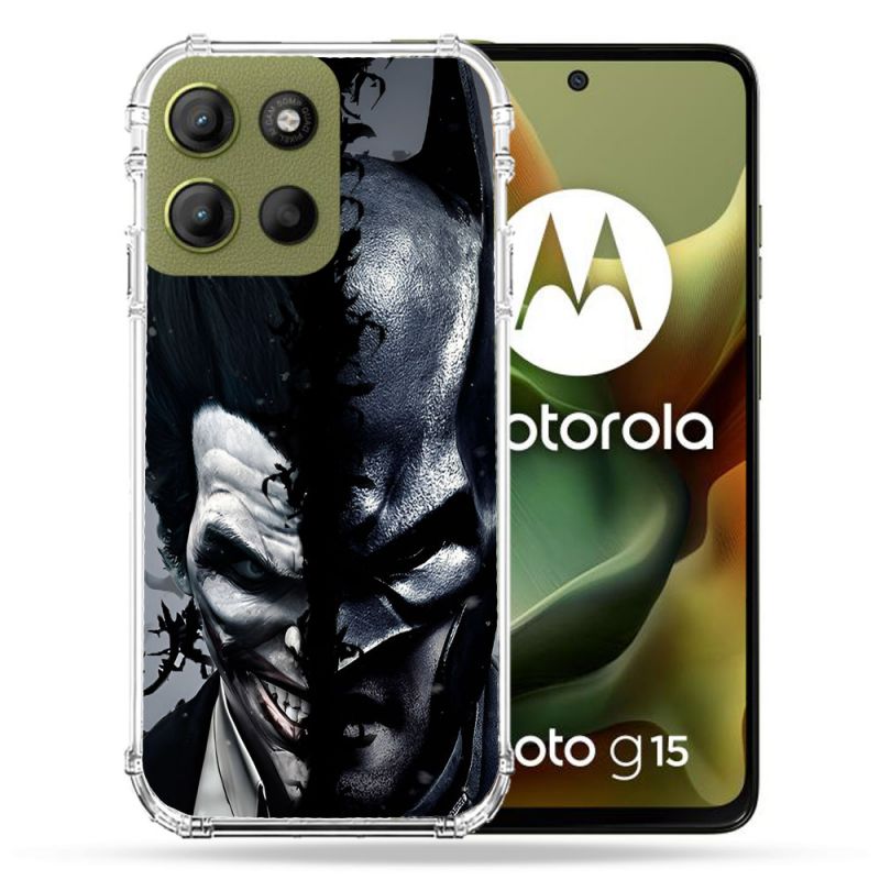 Coque Renforcée Pour Motorola G15 Batman Joker