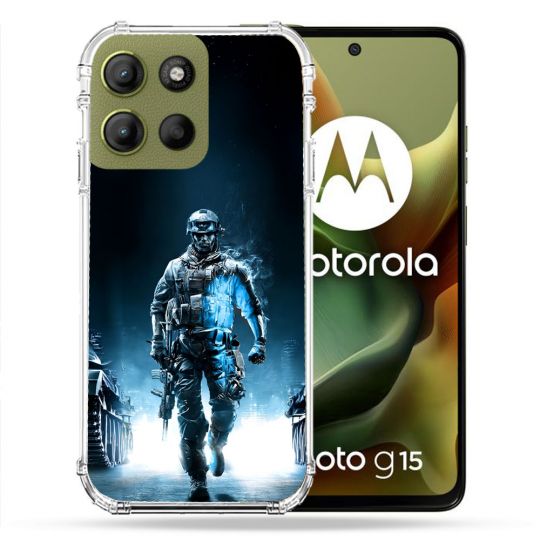 Coque Renforcée Pour Motorola G15 Call Of Duty Guerrier