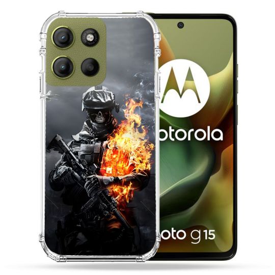 Coque Renforcée Pour Motorola G15 Call Of Duty Squelette