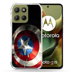 Coque Renforcée Pour Motorola G15 Captain America Bouclier