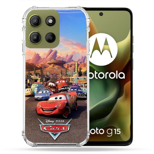 Coque Renforcée Pour Motorola G15 Cars Affiche
