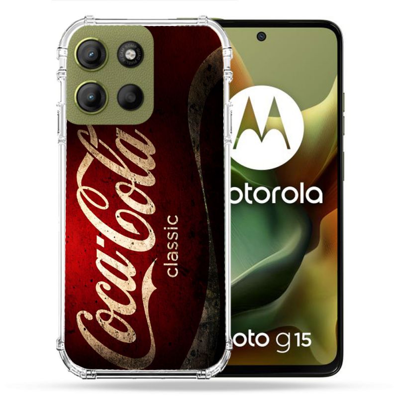 Coque Renforcée Pour Motorola G15 Coca Cola Classique