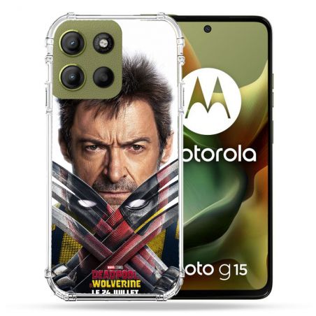 Coque Renforcée Pour Motorola G15 Deadpool Affiche
