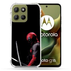 Coque Renforcée Pour Motorola G15 Deadpool Epee