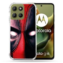 Coque Renforcée Pour Motorola G15 Deadpool Yeux