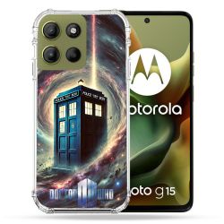 Coque Renforcée Pour Motorola G15 Dr Who Tardis Univers