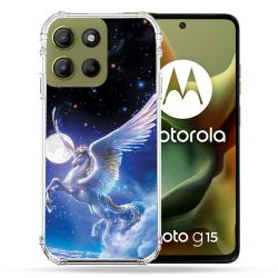 Coque Renforcée Pour Motorola G15 Fantastique Licorne Céleste