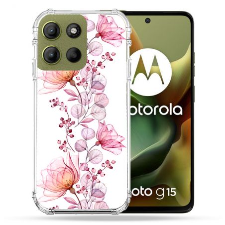 Coque Renforcée Pour Motorola G15 Fleur Eclosion