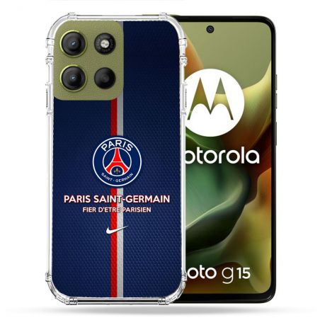 Coque Renforcée Pour Motorola G15 Foot PSG Fier