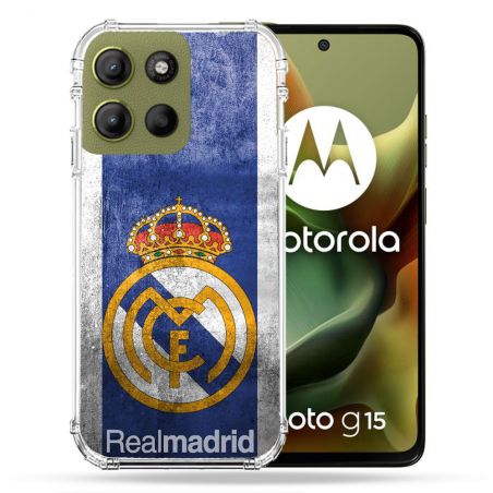 Coque Renforcée Pour Motorola G15 Foot Real Madrid