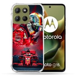 Coque Renforcée Pour Motorola G15 Formule 1 F1 Ferrari