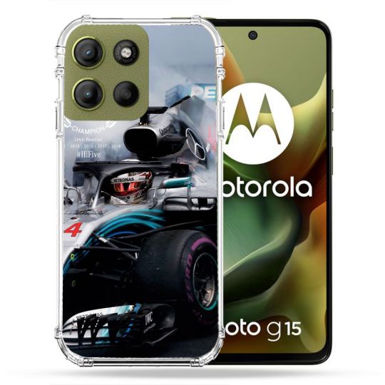 Coque Renforcée Pour Motorola G15 Formule 1 F1 Mercedes Petronas