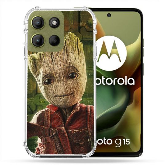 Coque Renforcée Pour Motorola G15 Groot Vert