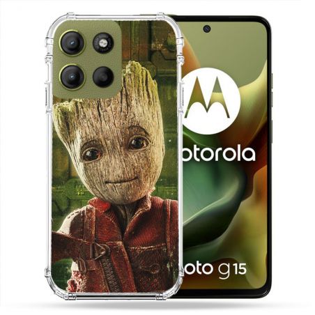 Coque Renforcée Pour Motorola G15 Groot Vert