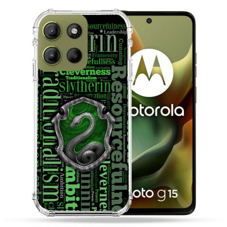 Coque Renforcée Pour Motorola G15 Harry Potter Serpentar