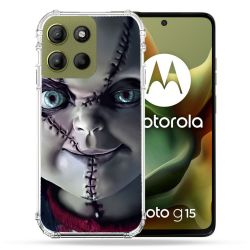 Coque Renforcée Pour Motorola G15 Horreur Chucky Cicatrice