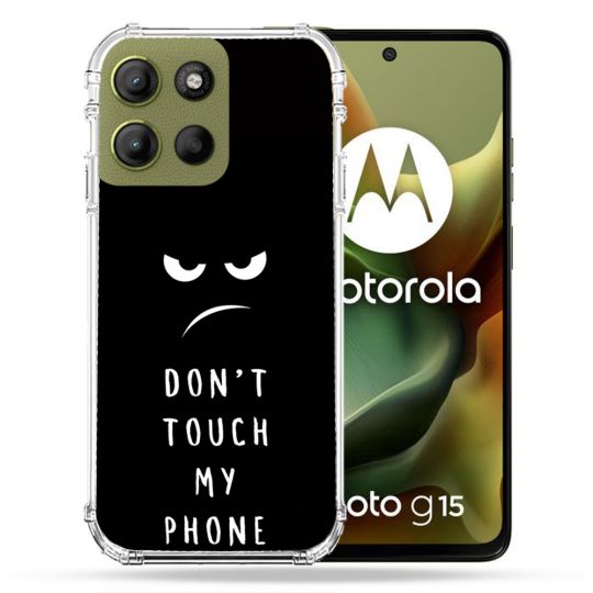 Coque Renforcée Pour Motorola G15 Humour Don't Touch