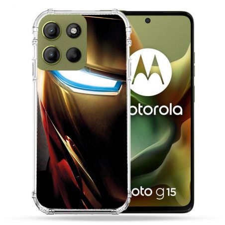 Coque Renforcée Pour Motorola G15 Iron Man Casque
