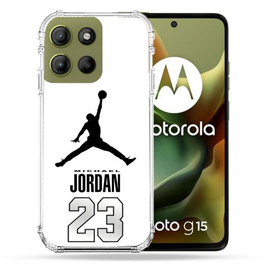 Coque Renforcée Pour Motorola G15 Jordan 23 Blanc