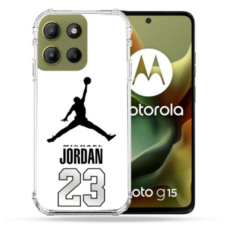 Coque Renforcée Pour Motorola G15 Jordan 23 Blanc