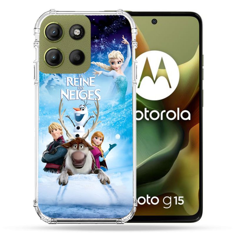 Coque Renforcée Pour Motorola G15 La Reine Des Neiges