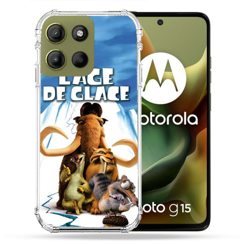 Coque Renforcée Pour Motorola G15 L'âge de Glace Affiche