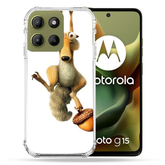 Coque Renforcée Pour Motorola G15 L'âge de Glace Scratch Suspendu