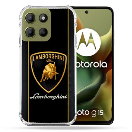 Coque Renforcée Pour Motorola G15 Lamborghini Carbone